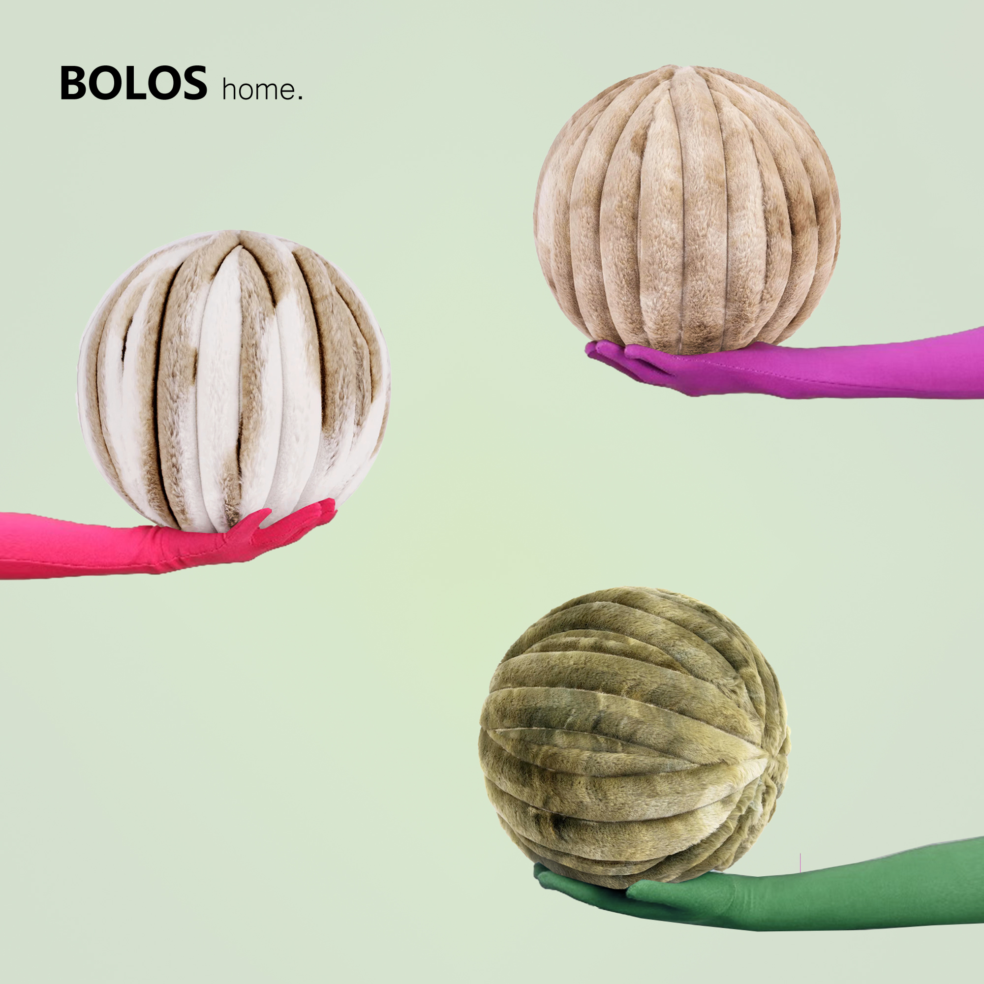 直径26毛绒圆形沙发球