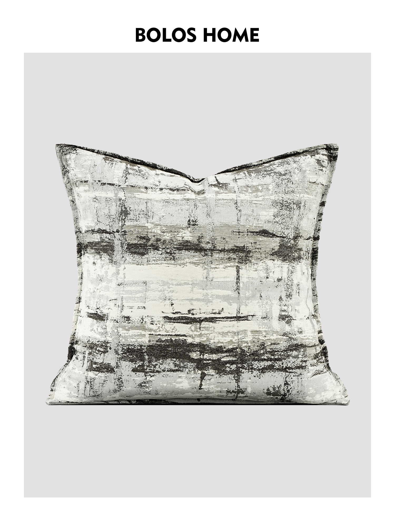 柏洛斯现代简约黑白抽象艺术感高级感茶室会所接待室沙发抱枕靠垫