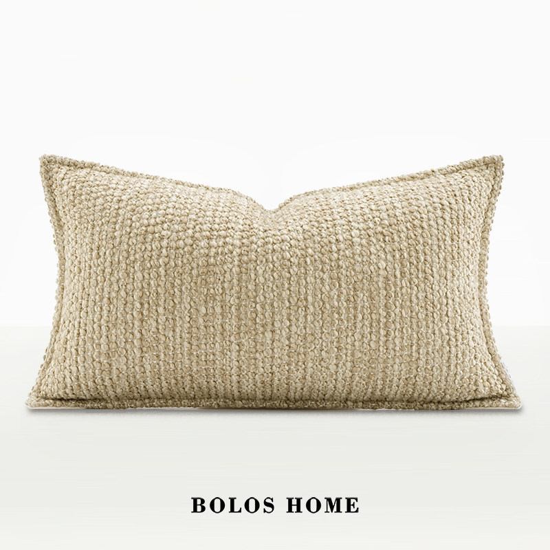 柏洛斯轻奢新中式米咖色涤纶肌理样板间高端板间抱枕套沙发客厅,居家布艺,腰靠垫,淘宝优惠券,粉丝福利购,淘宝优惠卷