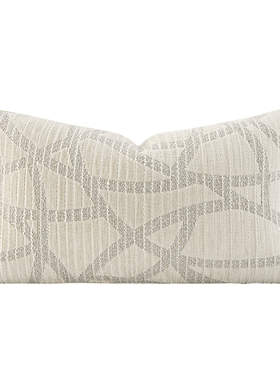 柏洛斯Modernity现代轻奢风软装样板间米白色抱枕客厅沙发腰靠枕