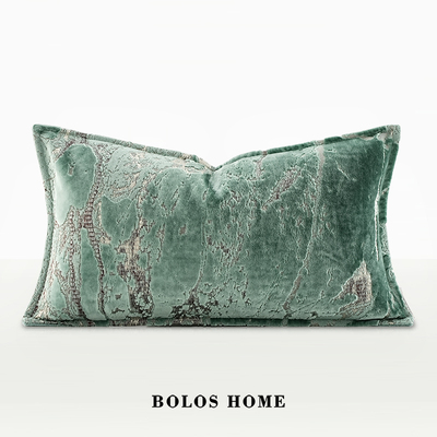 柏洛斯CUT PILE翡翠绿客厅沙发腰靠抱枕内胆套样板间定制呢绒质感