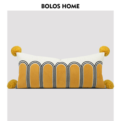 BOLOS HOME美式复古抱枕客厅沙发靠背垫高级感卧室床上靠枕腰靠垫