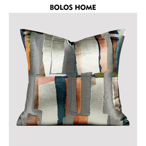 BOLOS HOME家居新中式侘寂风割绒高档酒店抱枕沙发客厅卧室靠枕垫