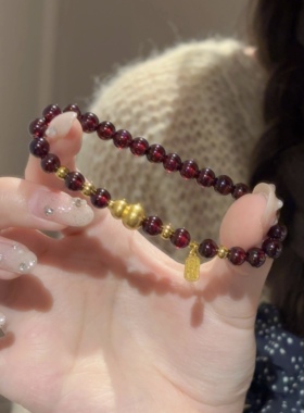 纯金黄金葫芦手链 999足金福禄葫芦手串女转运珠本命年礼物送女友