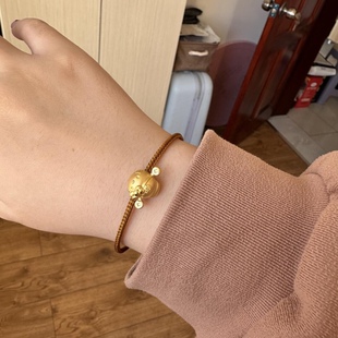 KT猫黄金hello Kitty财神凯蒂猫手链999足金送女友七夕情人节礼