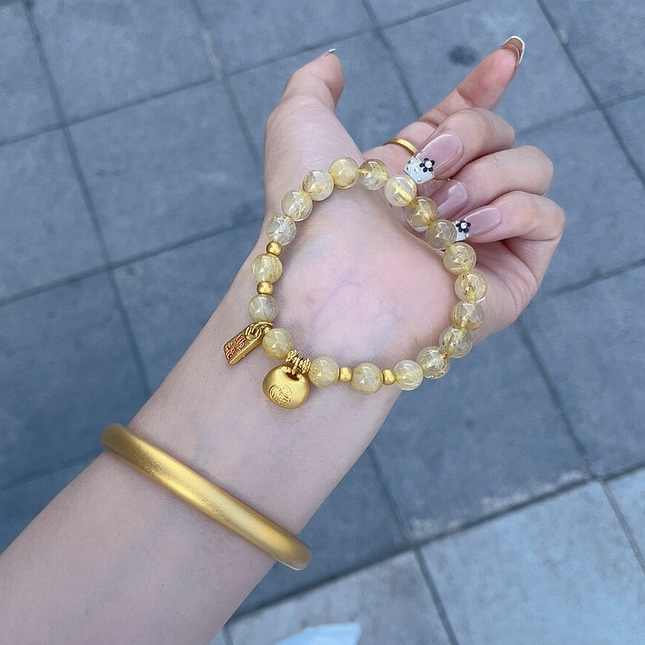 黄金小胖福手链女新款足金999足金手串 送女友老婆七夕情人节礼物