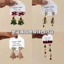 礼遇圣诞蝴蝶结圣诞树圣诞节耳钉新款 秋冬洋气耳环氛围高级耳饰