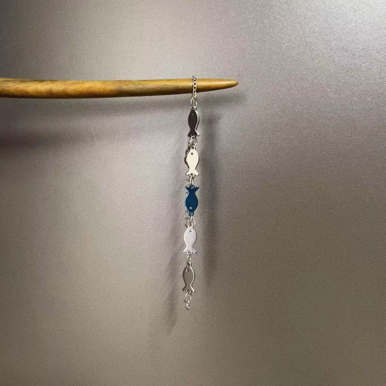Titanium steel small fish手链设计ins小众手链手链细款中性风