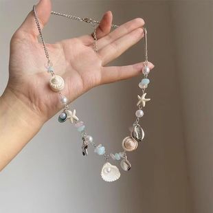 「夏日海滩」夏日贝壳海星项链女新款 度假风小众设计感精致锁骨链