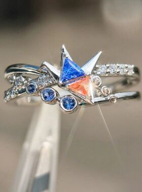 深空夏以昼归鹤婚戒同款深沈戒指小众设计精致百搭周边高级感指戒