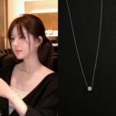 赵露思同款 鼻屎钻项链女轻奢小众ins气质高级感锁骨链送女友礼物