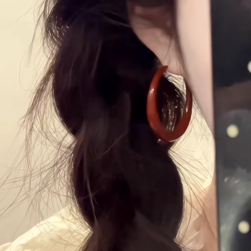 过年耳环安可拉红无耳洞秋冬显白