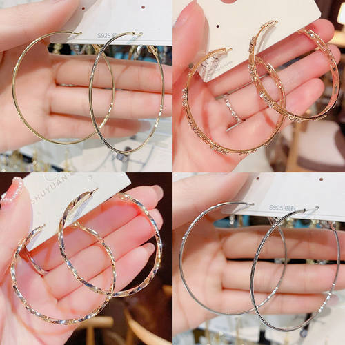 夸张圆圈大气素圈ins耳环