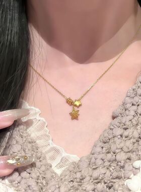 幸运许愿星项链女轻奢小众设计感送女生闺蜜生日礼物百搭显气质