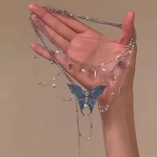 重工金属蝴蝶结项链2025新款爆款冷淡朋克风颈链高颜值百搭锁骨链