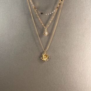 Vintage轻奢简约欧美古着太阳锁骨高级个性 吊坠项链