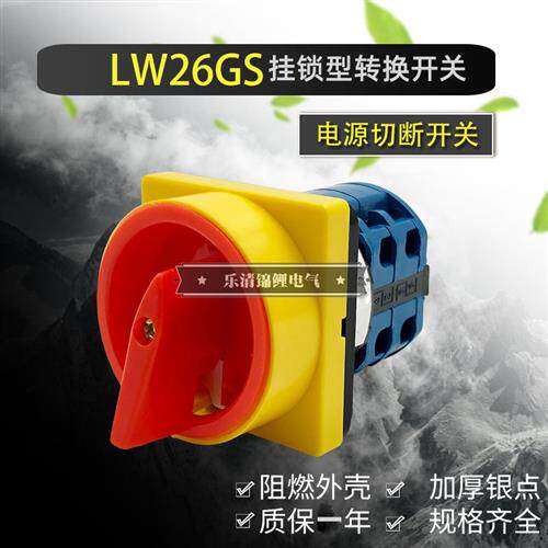 LW26GS-20/04-1一2电源切断转换旋转组合机床25A挂锁转换开关