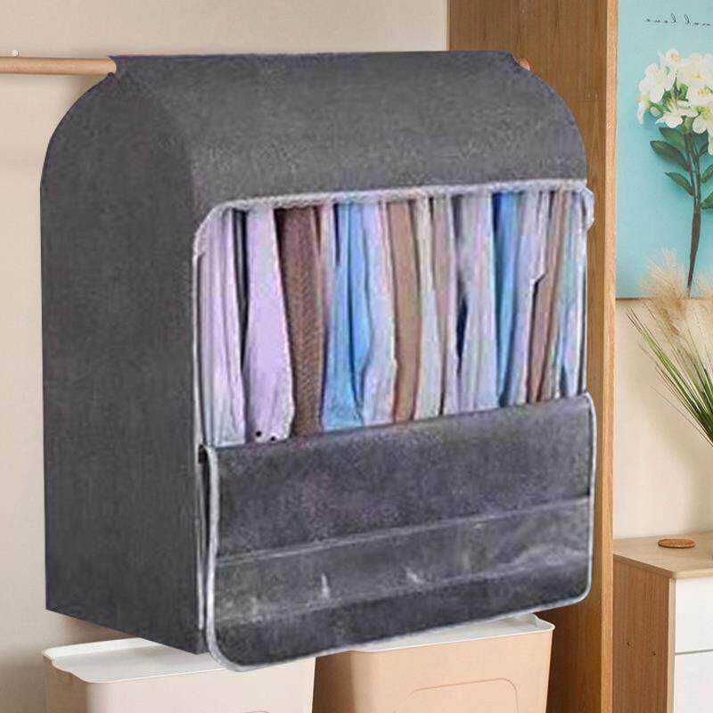 加厚可洗棉麻悬挂式防尘罩遮灰透明衣服罩衣物挂式大衣收纳整理袋