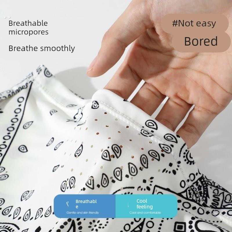 儿童防沙防晒面罩男童户外防紫外线薄款透气护颈一体挂耳冰丝面纱