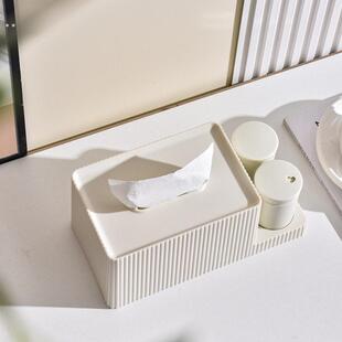 多功能纸巾盒家用抽纸盒牙签筒棉签盒一体收纳