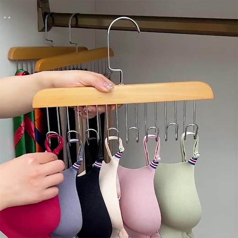 木质吊带衣架多功能内衣背心收纳神器家用宿舍实木挂钩波浪晾衣架,收纳整理,木质衣架,淘宝优惠券,粉丝福利购,淘宝优惠卷