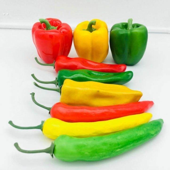 仿真辣椒蔬菜模型菜椒灯笼椒蔬果摆件橱柜商场样板橱窗装饰道具,玩具/童车/益智/积木/模型,儿童食玩,淘宝优惠券,粉丝福利购,淘宝优惠卷