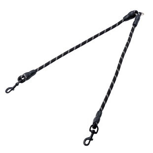 狗狗牵引绳一拖二遛狗绳子双头两只小中大型犬宠物泰迪金毛狗链子