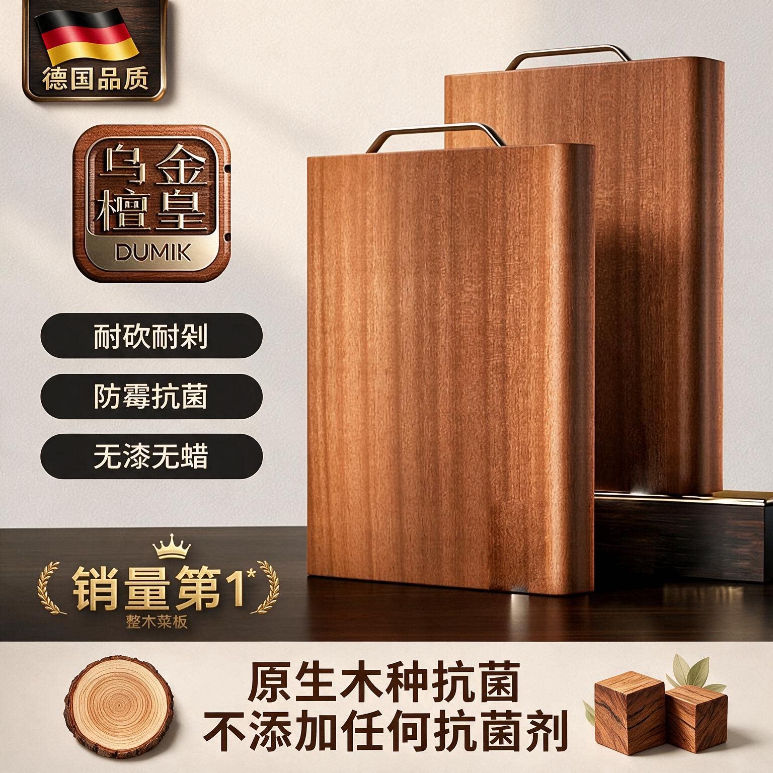 乌金檀整木抗菌防霉食品级砧板