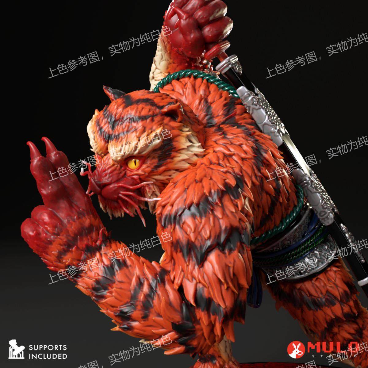 独家gk白模黑神话悟空 虎将军3d打印模型白模上色练习高颜值