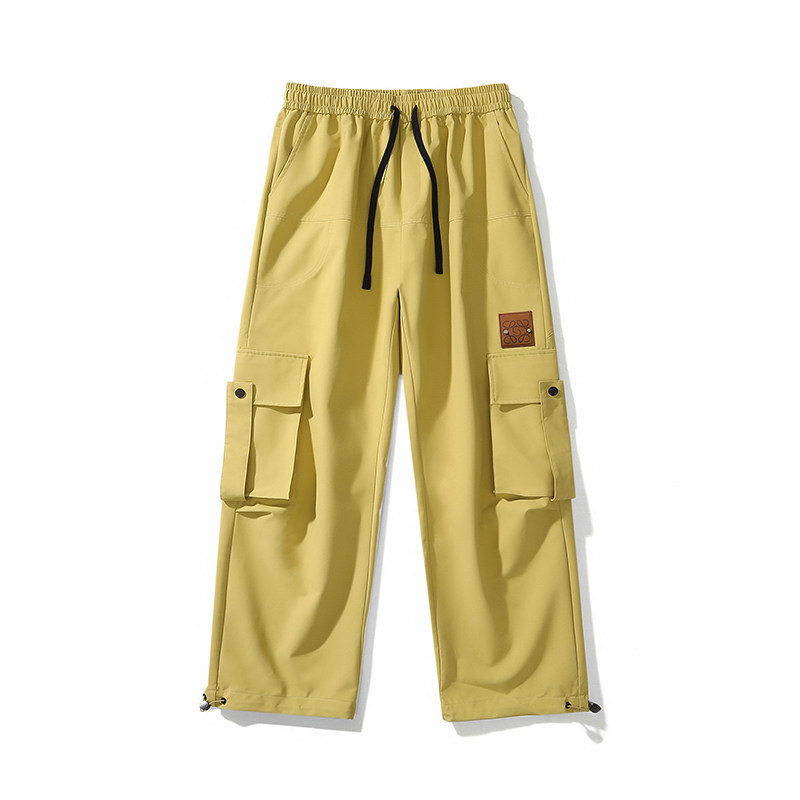 2025春秋新款男士工装裤潮牌户外登山冲锋裤情侣宽松直筒休闲长裤