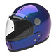 Iridescent VELDT碳纤维复古头盔 Blue变色龙蓝紫