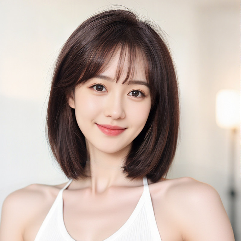 假发女全头套真人发丝波波头元气满满日常穿搭少女感浓轻盈透气款