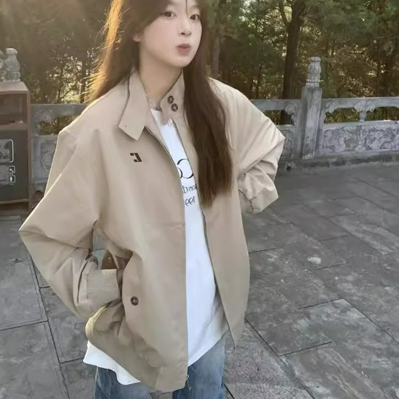 美式高街立领冲锋衣女春秋新款宽