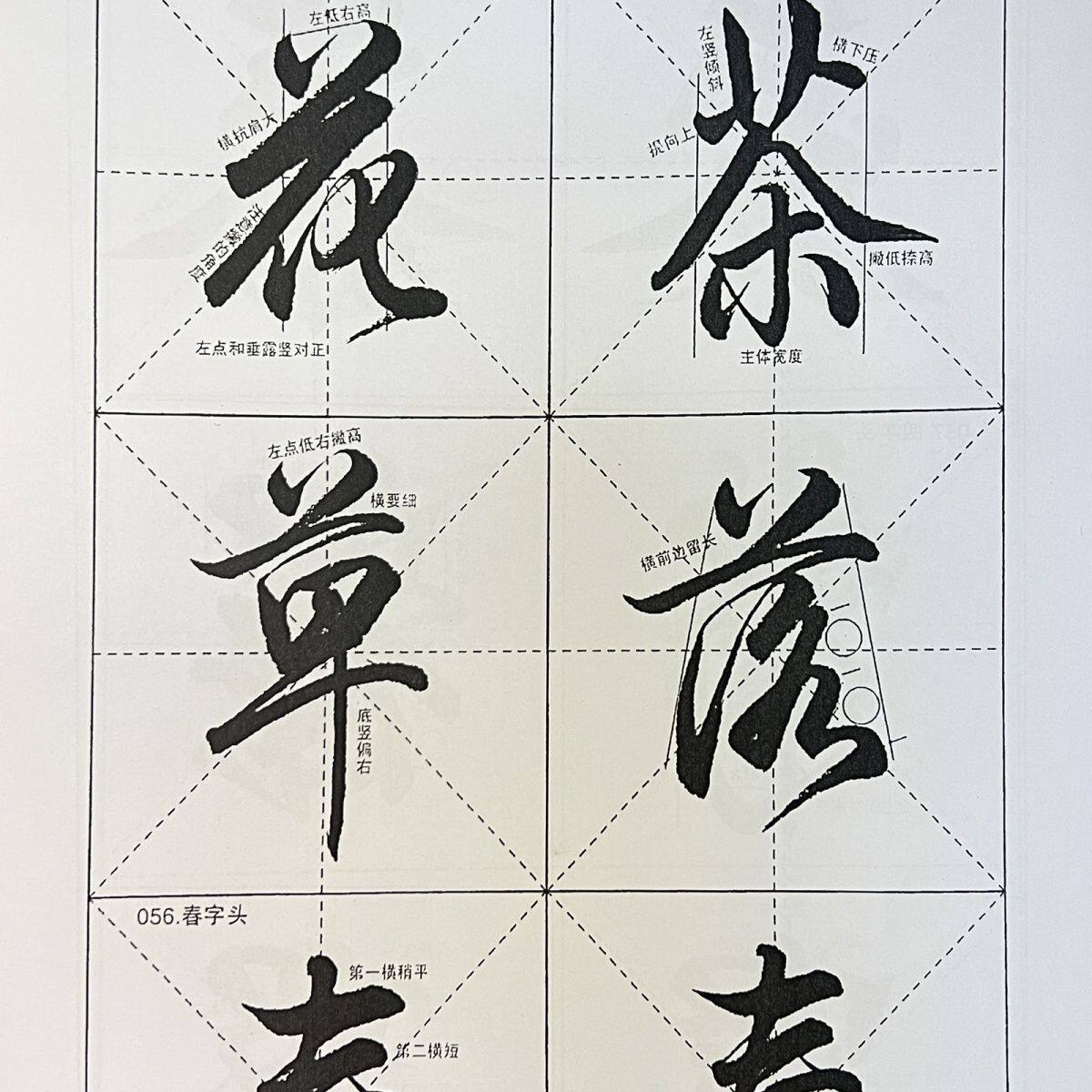 毛笔行书字帖入门教程行楷临摹练习写法书写基本笔画笔法偏旁结构