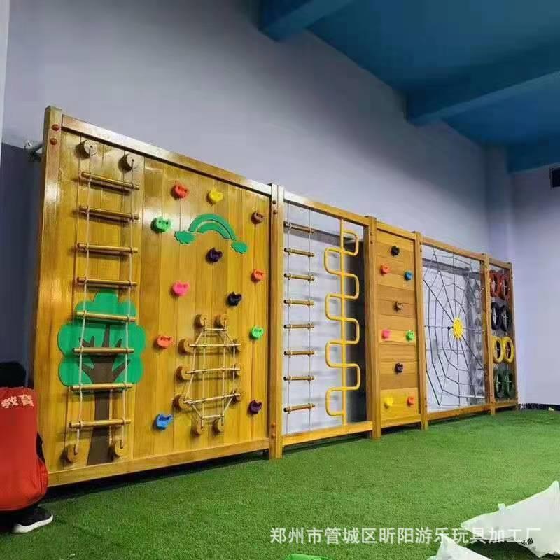 木制攀爬组合架幼儿园实木攀爬走廊木制荡桥户外木制攀爬墙图片