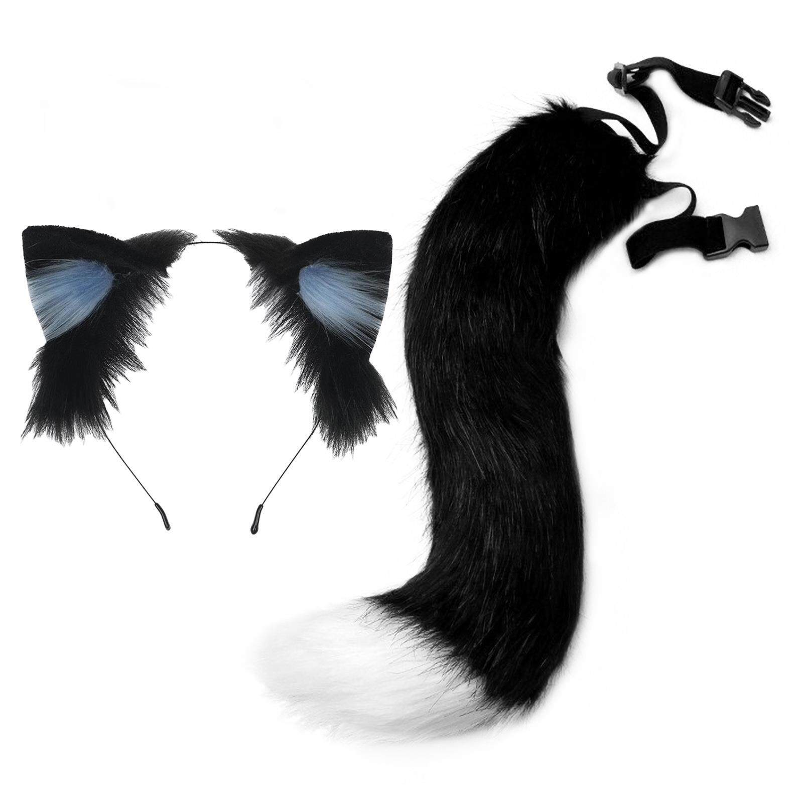 尾巴cos玩具猫耳朵发箍套装狐狸日系手作cosplay猫娘配饰绑带猫尾