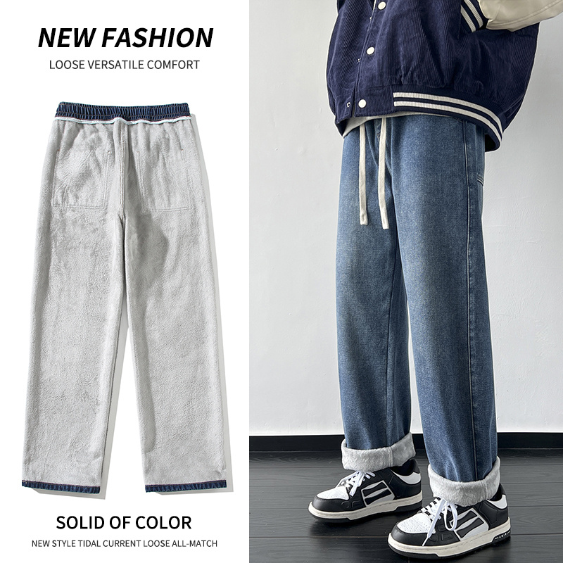 复古加绒牛仔裤LEECHEUNG冬季