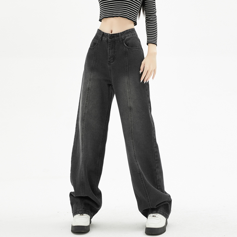 203新款春季男装港风拖地裤重