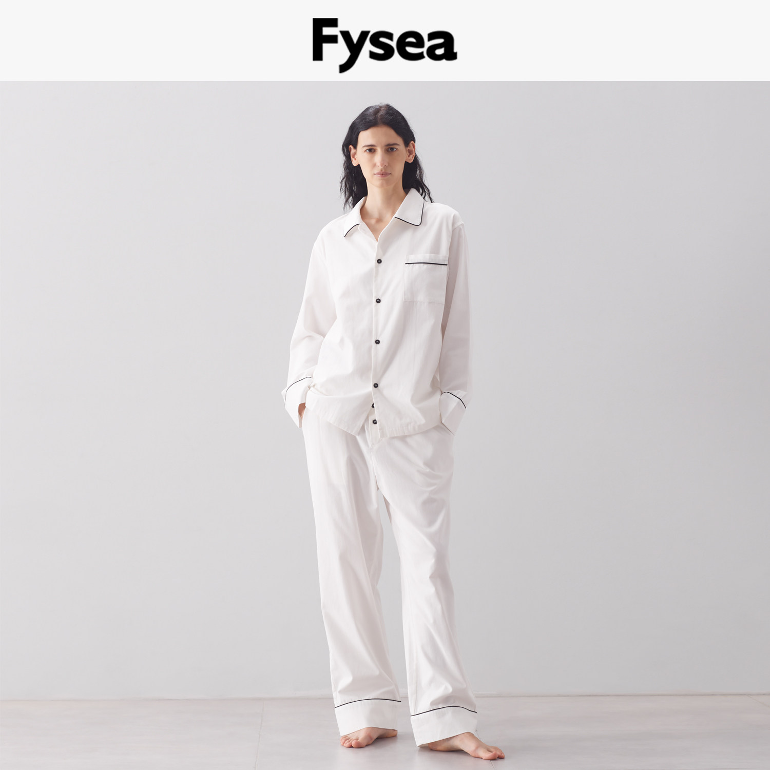 Fysea重磅磨毛纯棉睡衣套装女图片