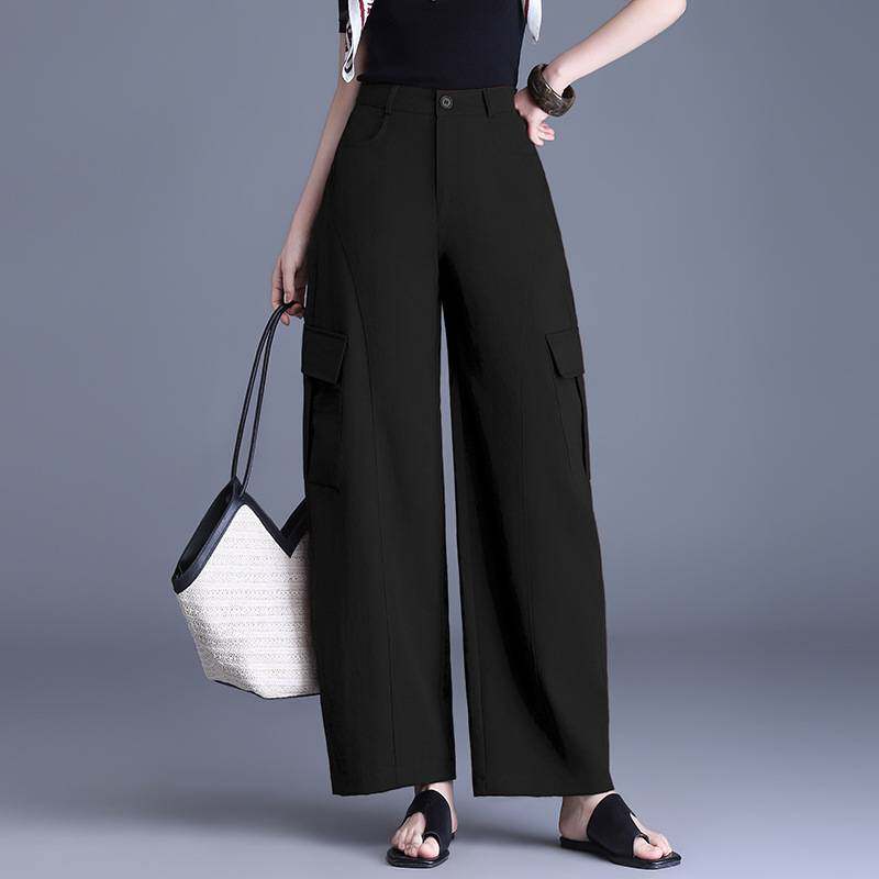 官方品牌黑色裤子工装裤女裤2026年新款春季弯刀裤休闲裤小个子户