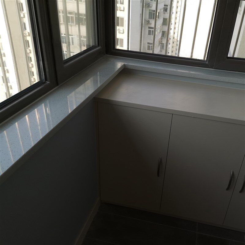 高档定做天然洗窗j大理石造台石飘窗橱柜人手台面阳台门套窗套ins