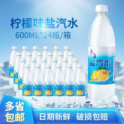 50箱柠檬味盐汽水 600ml整箱 24 瓶 夏季解渴饮料 网红气泡水包邮