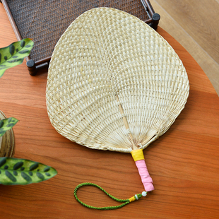 速发老式 扇风老人宝宝纳 怀扇手工包边一片叶手扇摇子蒲旧复古夏季