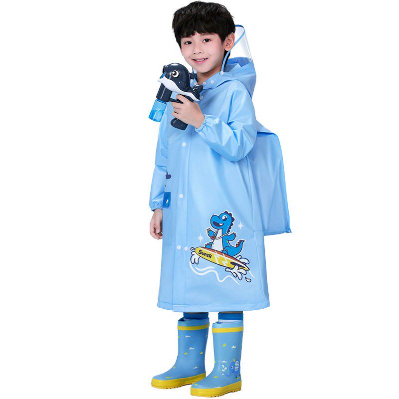 速发新款 儿童雨衣男童防雨童宝宝幼儿园小学生带书包位小孩子雨