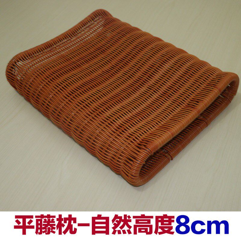 速发可藤夏凉P头护枕头偏硬透气护颈枕E批枕可水洗枕头手工编