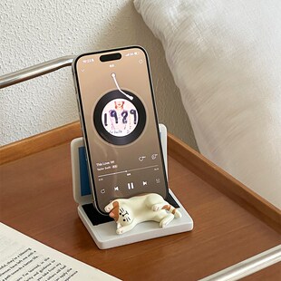 速发可爱小猫机意桌面平板支架追剧器神摆件手创架