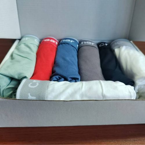 U型大阴囊袋 舒适平角裤 莫代尔四角短裤 薄款内裤红色本命年男士