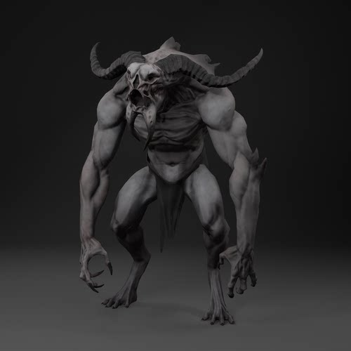 Skullmaw - Rig 3D模型STL源文件3D打印素材OBJ下载GLB款式C 5643