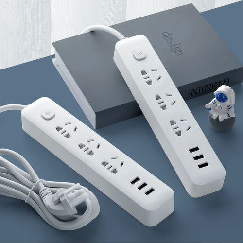 办公纯铜接线板大功率2500W多功能插座usb插板带线家用插线板学生