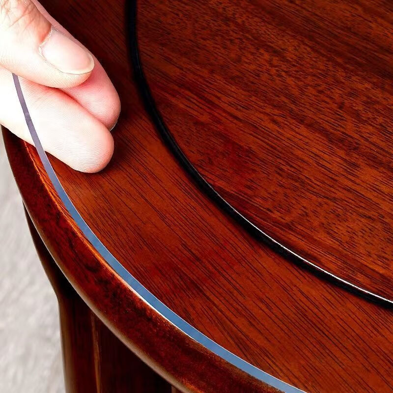 狮奥利兴桌面透明保护垫圆形酒店大圆桌垫透明PVC软玻璃桌布水油